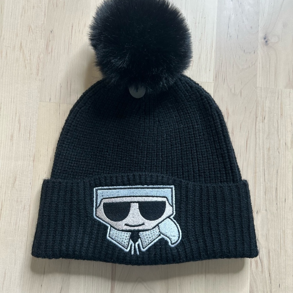 Karl Lagerfeld Black Winter Hat